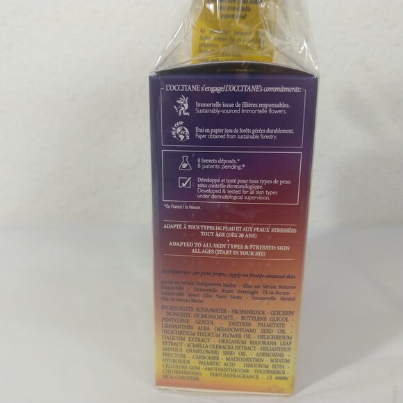 L'Occitane Immortelle Overnight Reset Oil-In-Serum & Serum Hand Cream Set NIB - Picture 4 of 5